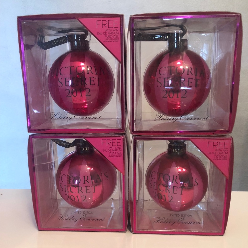 Victoria’s Secret Pink Christmas Ornament Lot New